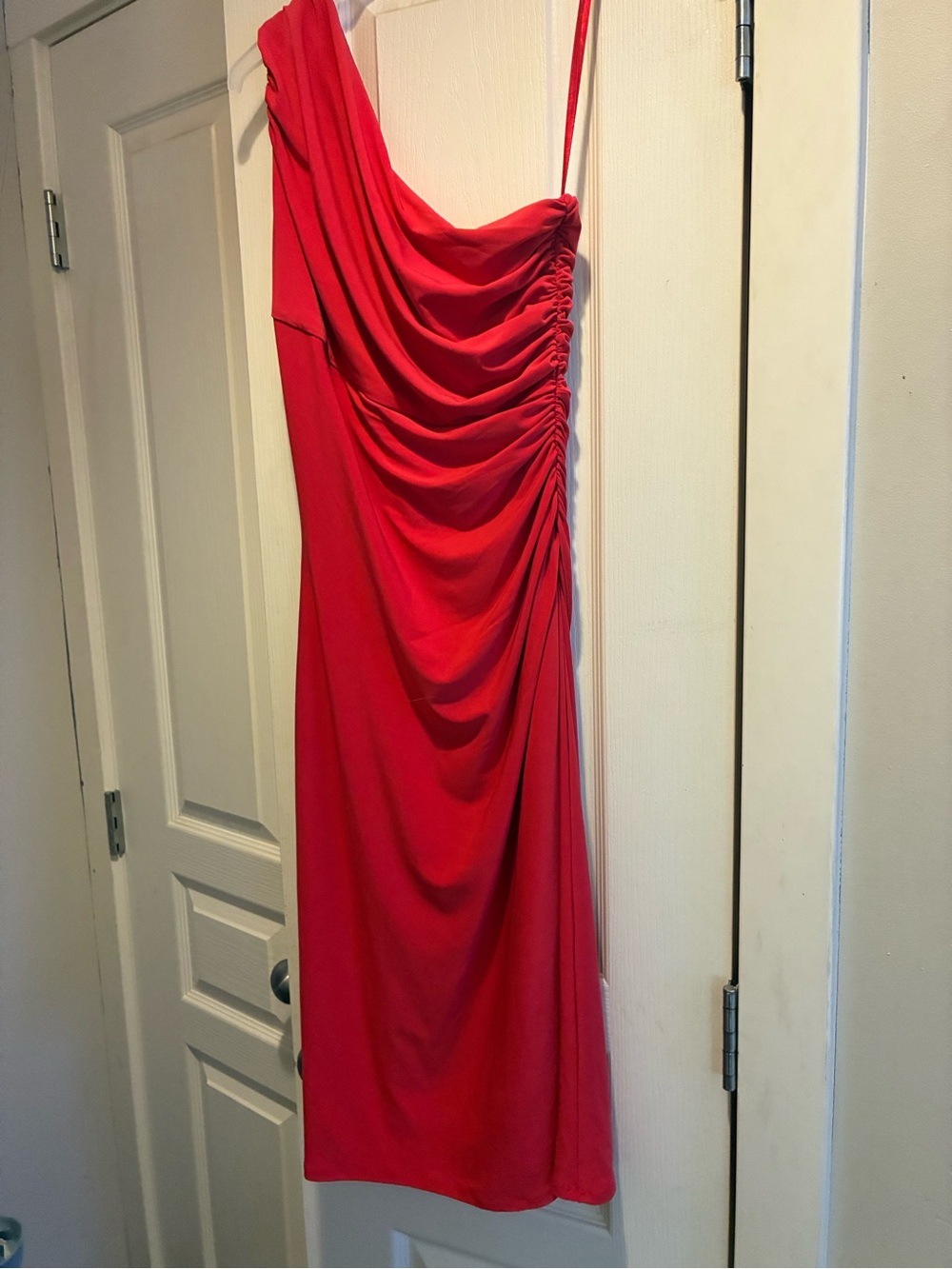 Lauren Ralph Lauren Pink One-Shoulder Ruched Cocktail Dress